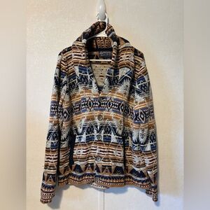 American Rag | Aztec Patterned Button-Up Cardigan | Size XL